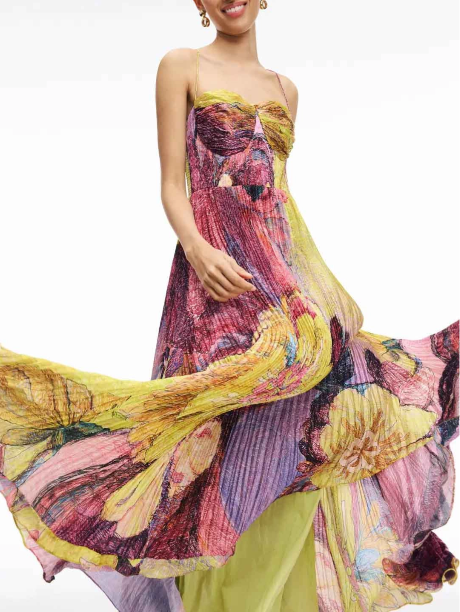 Sunset Bloom Bandeau Dress